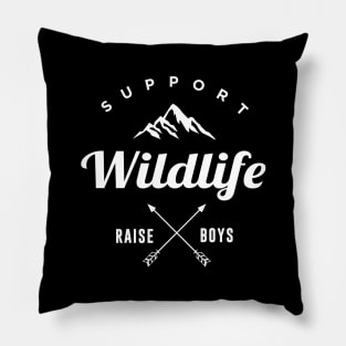 Support Wildlife Raise Boys Pillow