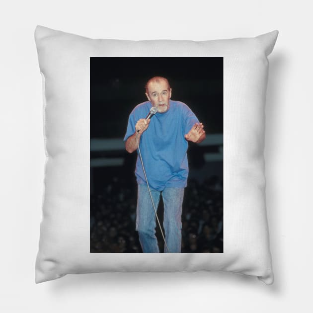 George Carlin Photograph Pillow by Concert Photos