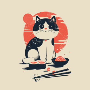 Sushi Lover Cat T-Shirt