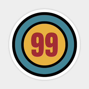 The number 99 - ninety nine - ninety ninth - 99th Magnet