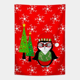 WINTER Christmas Penguin Tapestry
