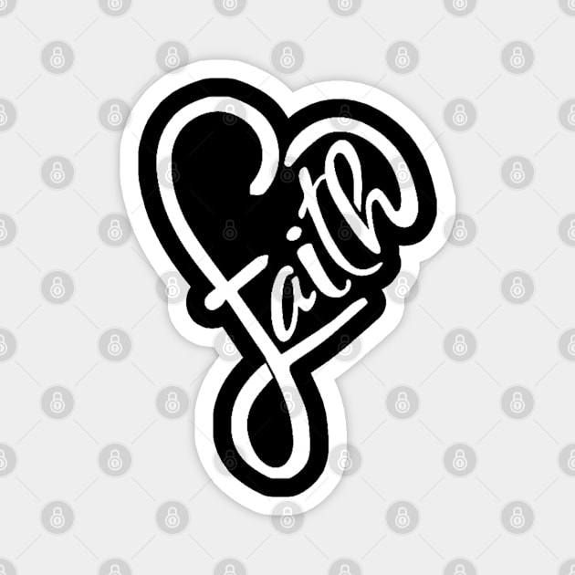 Faith Heart Christian Design Magnet by ChristianLifeApparel