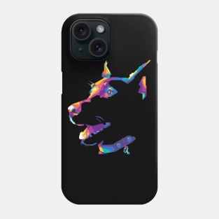 black pop art dog Phone Case