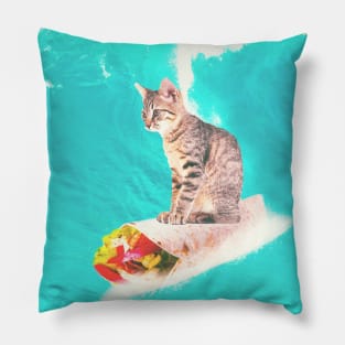 Kitty Cat Surfing Burrito Pillow