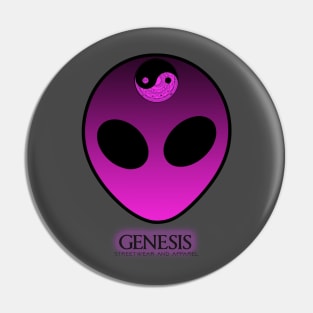 Genesis Streetwear -  Alien logo purple nurple Pin