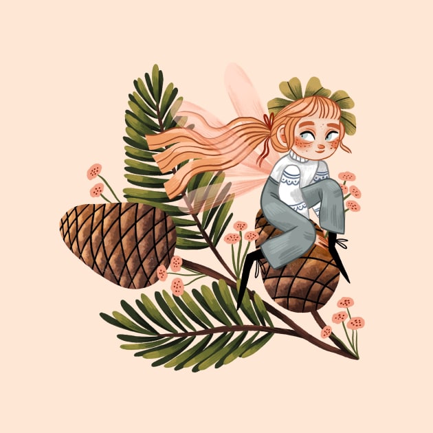 Pine Cone Fairy by Iz Ptica