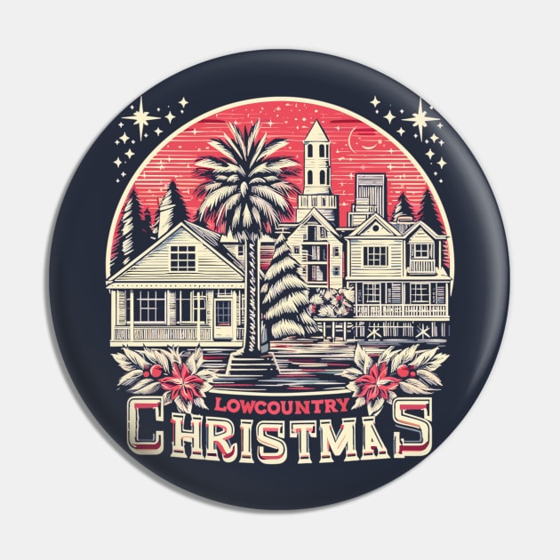 Lowcountry Christmas Charleston SC Xmas Pin by SubtleSplit