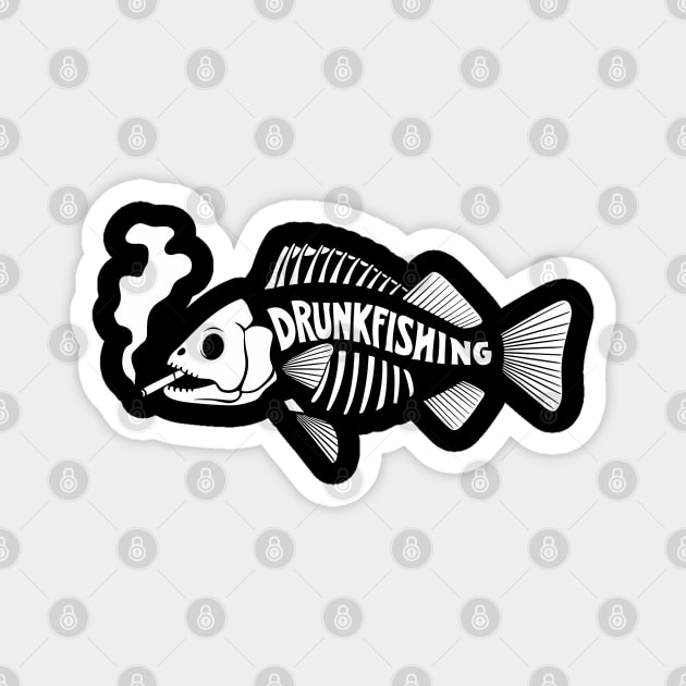 Drunkfishing Drunk Angler Fisherman Pun Magnet by Anticorporati