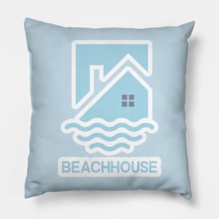 Abstract Wave And House Home Logo Design. Creative Modern Beach property logo design. Pillow