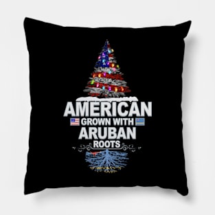 Christmas Tree  American Grown With Aruban Roots - Gift for Aruban From Aruba Pillow