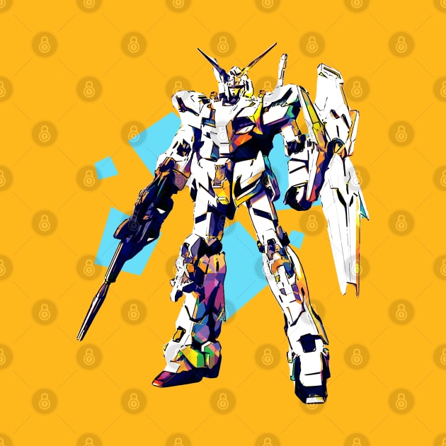 Unicorn Gundam Popart by masnono