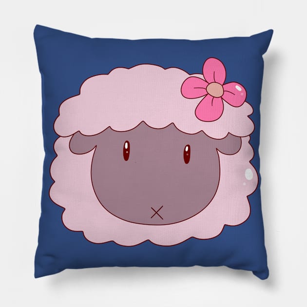 Flower Sheep Face Pillow by saradaboru