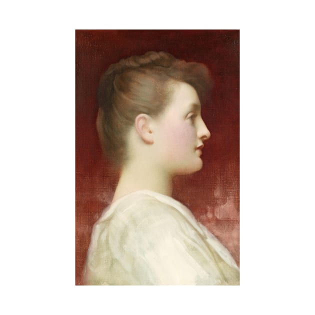 Girl in Profile by Frederic Leighton by Classic Art Stall