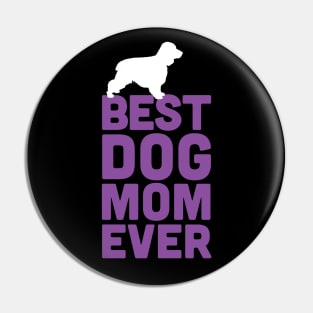 Best Cocker Spaniel Mom Dad Ever - Purple Dog Lover Gift Pin