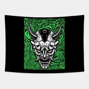 Samurai demon mask Tapestry