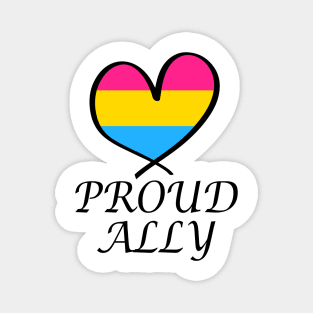 Proud Ally LGBT Gay Pride Month Pansexual Flag Magnet