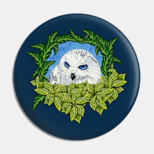 Mister Blue Eyes (Snowy Owl) Pin