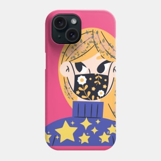 Cute mask girl Phone Case