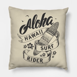 Aloha Hawaii Surfing Pillow