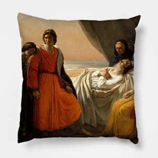 The Death of Saint Louis by Ary Scheffer Pillow