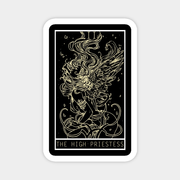 Tarot card The high priestess Magnet by hackneydagger