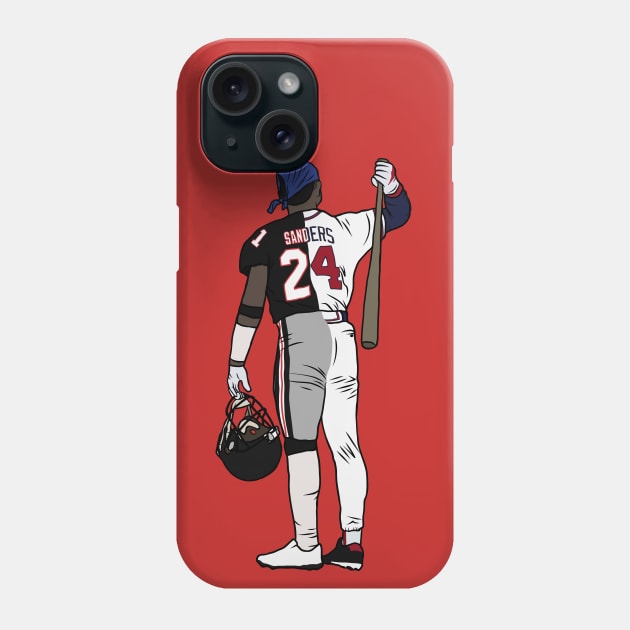 Deion Sanders Two Sport Athlete Phone Case by rattraptees