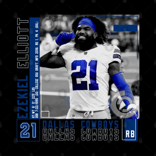 Ezekiel Elliott Paper Poster by art.Hamdan