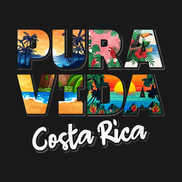 Pura Vida Costa Rica Latin America Costa Ricans by Print-Dinner