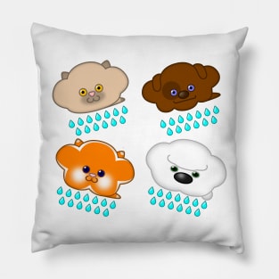 Raining Cats and Dogs Pillow