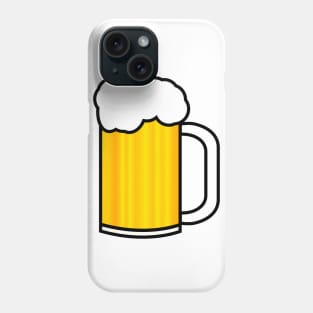 Golden Ombre Fill, White Froth, Black Stroke Phone Case