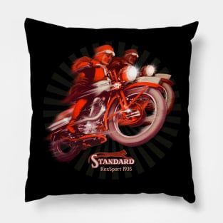 1935 Standard Rexsport Motorcycle Pillow