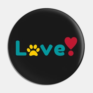 Love Your Pet - Pawprint Pin