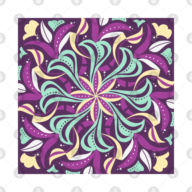 Purple flower mandala by Think Beyond Color