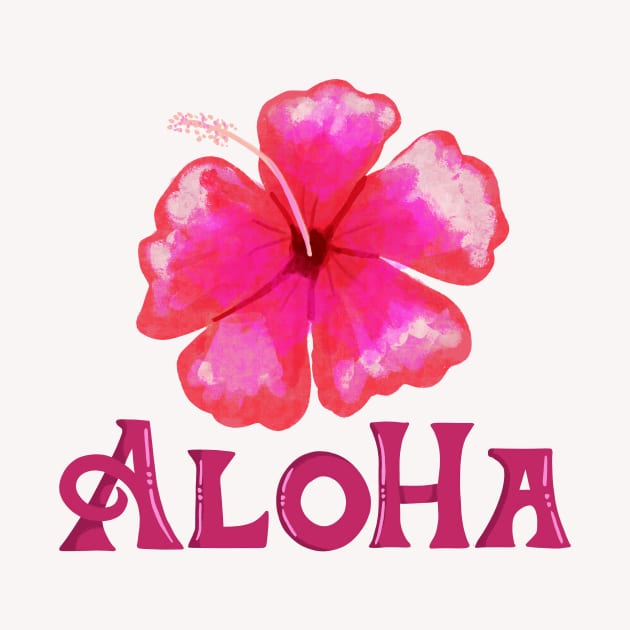 Aloha Hawaiian Tropical Hibiscus Flower by Bridgett3602