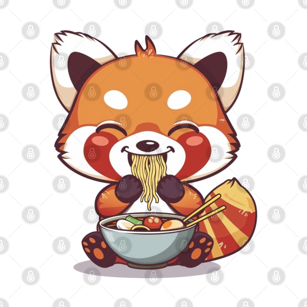 Ramen Red Panda by MilkyBerry