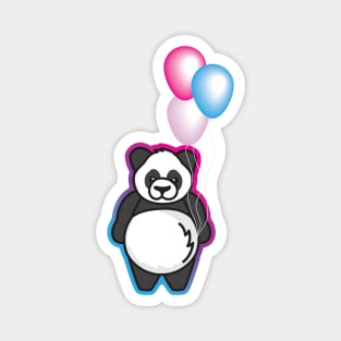 Pandaloons - Panda Bear with balloons Magnet