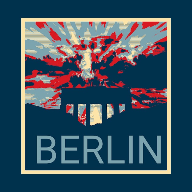 Berlin in Shepard Fairey style design by Montanescu