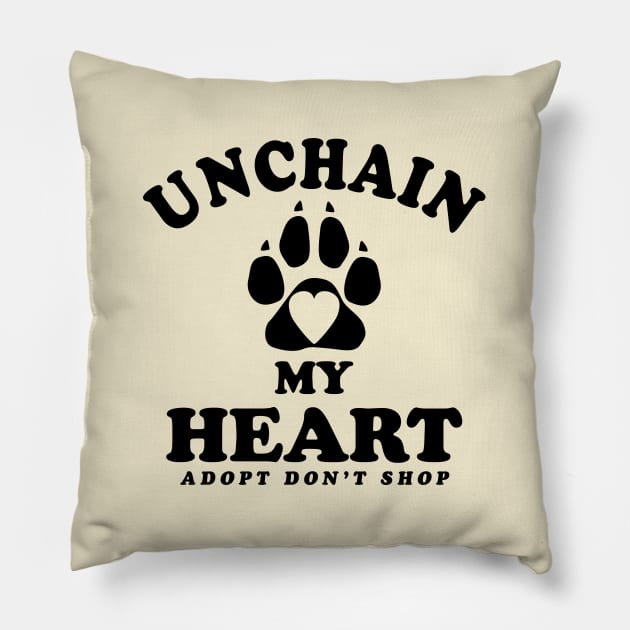 Unchain My Heart | Dog Adoption Quote Pillow by TMBTM