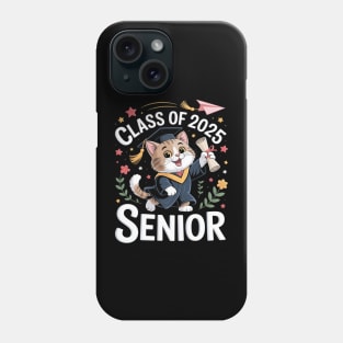 Womens British Longhair Cat Graduation Class Of 2025 School Senior Phone Case