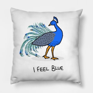 Grumpy Peacock Pillow