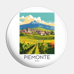 A Pop Art Travel Print of Piemonte - Italy Pin