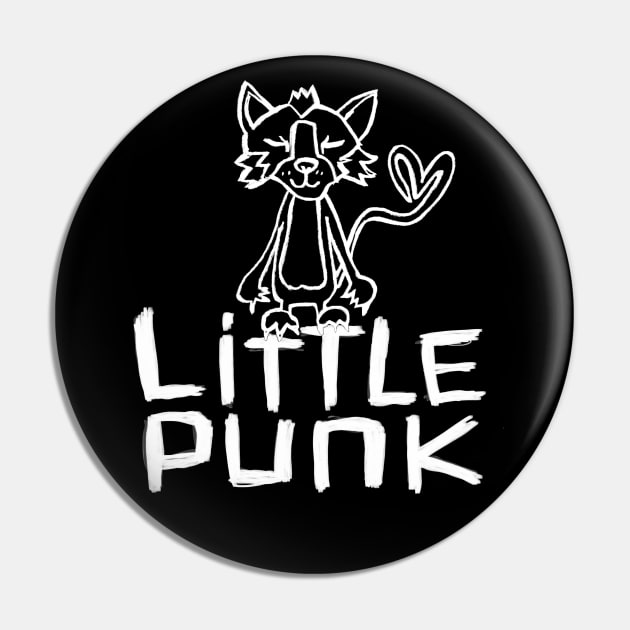 Little Punk Cat Pin by badlydrawnbabe