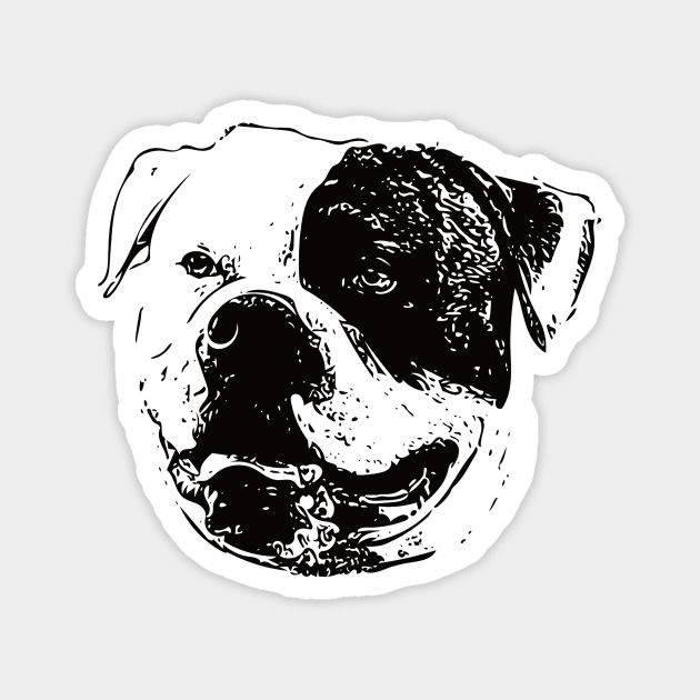 American Bulldog Magnet by DoggyStyles