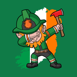 Irish Leprechaun Firefighter St Patricks Day T-Shirt