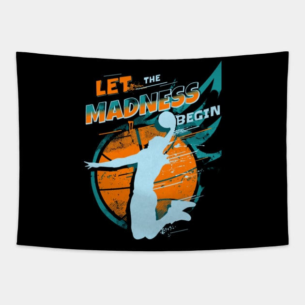 Let the Madness Begin College Basketball Bracket March Tapestry by YuriArt