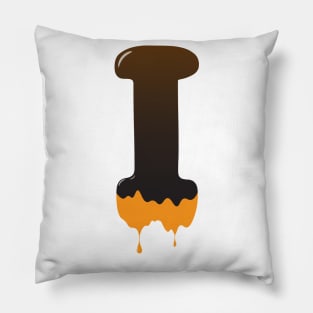 Chocolate Alphabet Letter I Pillow