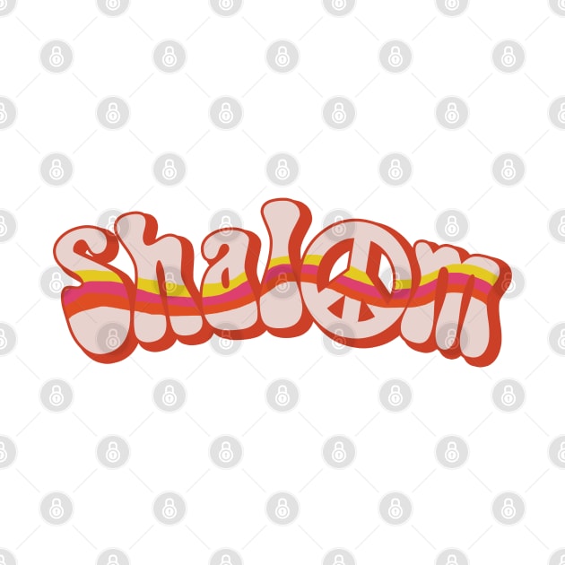 Shalom - Hebrew Word - Peace & Harmony, Jewish Gift For Men, Women & Kids by Art Like Wow Designs