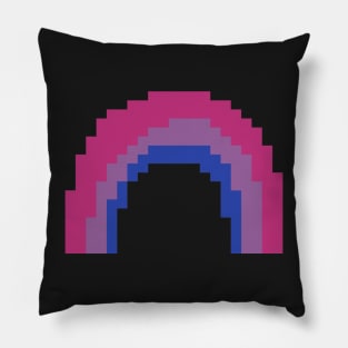 Bi Pride Rainbow Pixel Art Pillow