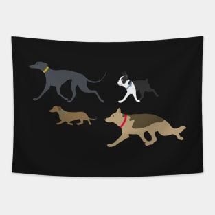 Dog walkies 1 Tapestry