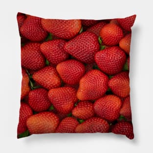 Fresh Organic Strawberries Pillow